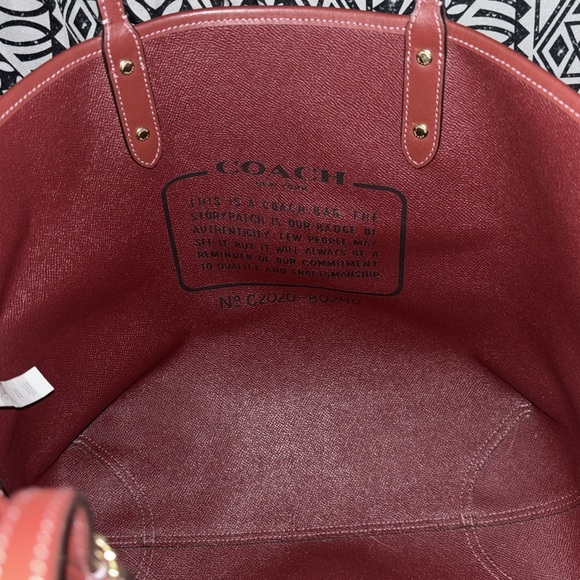 Coach Reversible City Tote Signature Canvas Party Animal Print NWOT - Picture 5 of 8